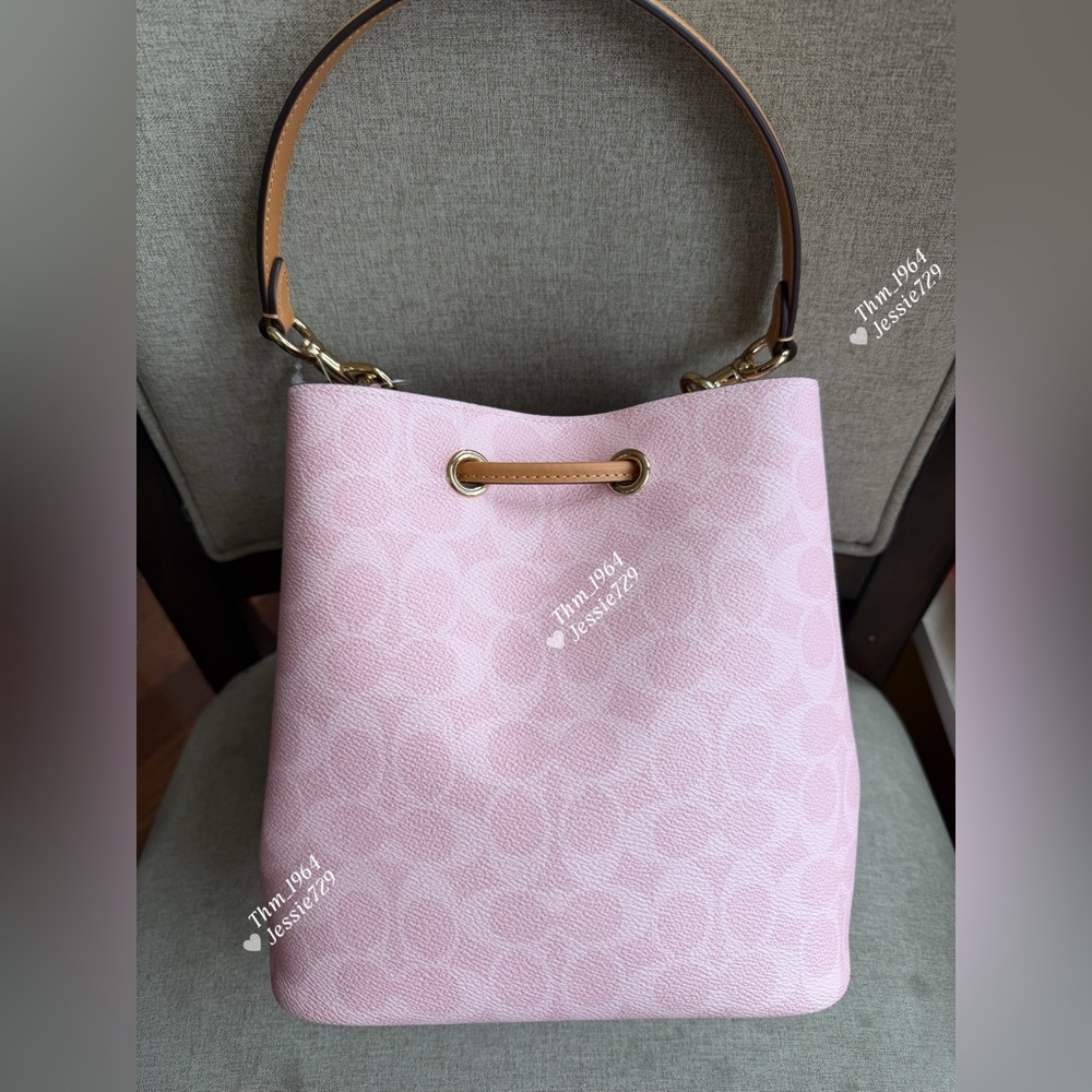 NWT！COACH Rowan Bucket Bag In Signature Canvas With Charms（CEA23）fast shipping - Picture 3 of 15